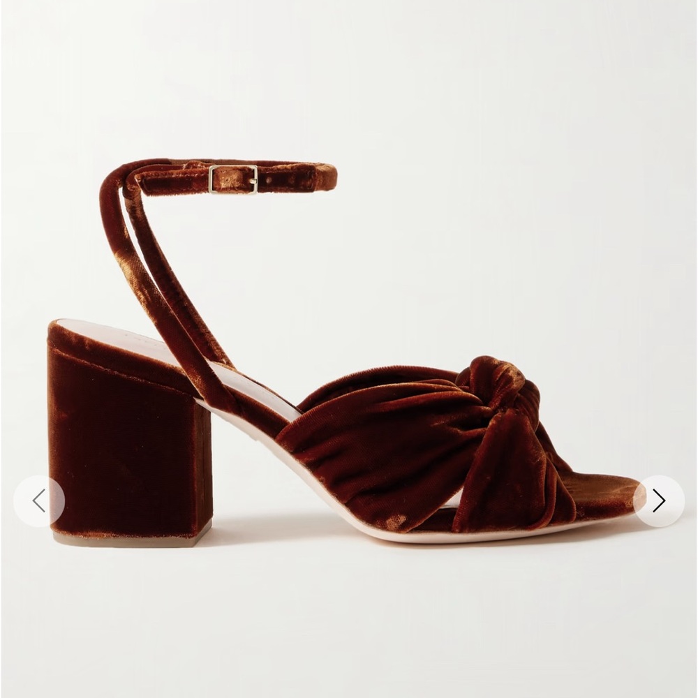 Loeffler Randall Fiamma knotted Velvet Sandals NWT